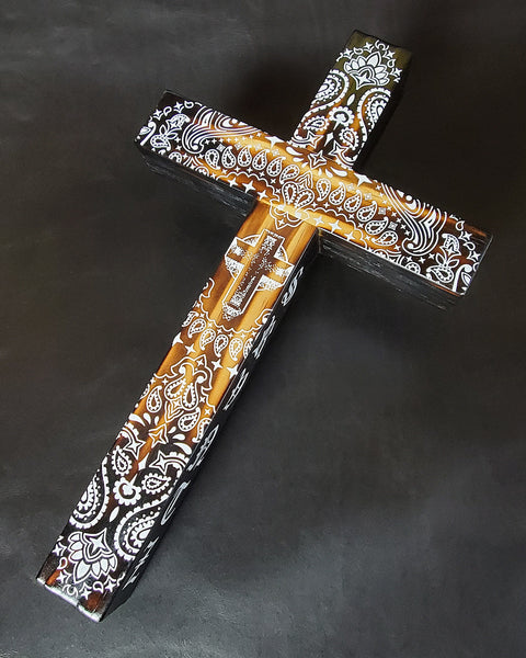 SRVNTZ X GBS Bandana Cross - Brown – Gods Brush Strokes