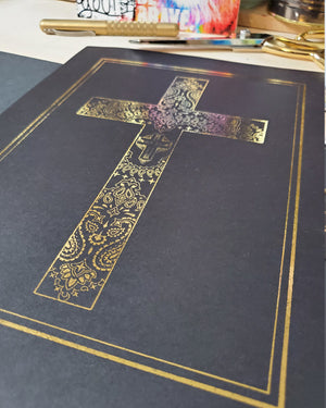 SRVNTZ X GBS Bandana Cross - Gold/Black