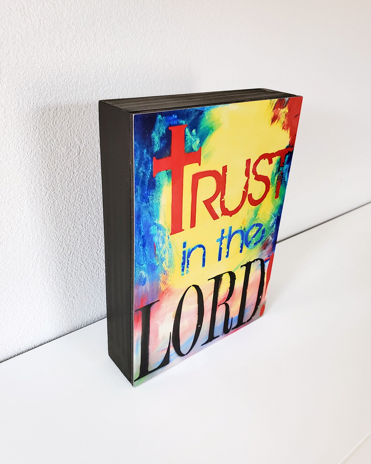 Trust In The Lord!- Wooden Image block