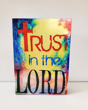 Trust In The Lord!- Wooden Image block